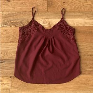 🌻 3/$25 Aritzia Talula dark red strappy tank top